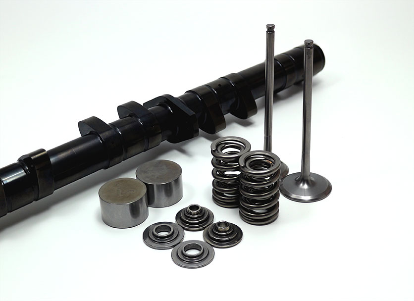 Ultimate Performanced designed camshafts and spring retainers.